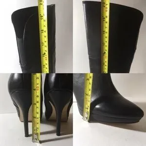 Audrey Brooke Shoes Audrey Brooke Tate Black Leather Tall Knee